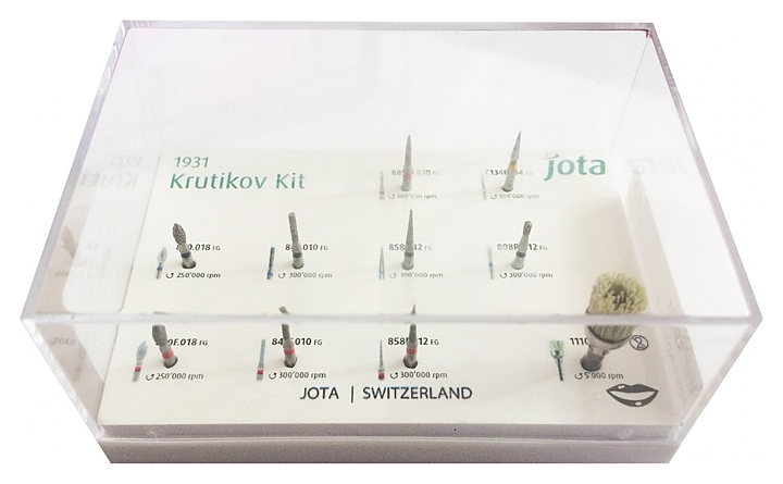 Набор боров Jota для работы с композитом Krutikov Kit, 10 шт.