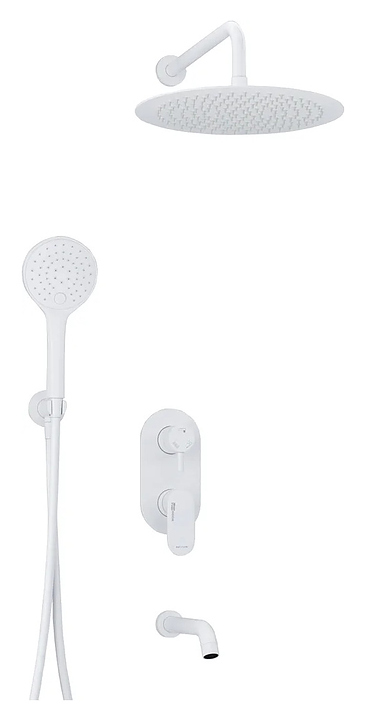 Комплект душевой встраиваемый Wasserkraft A85161 белый soft-touch