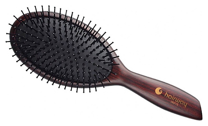 Щетка массажная Hairway Wenge 2 08213 овальная большая, 13 рядов