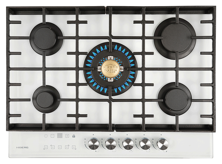 Варочная панель газовая Hiberg VM 7155 W белая