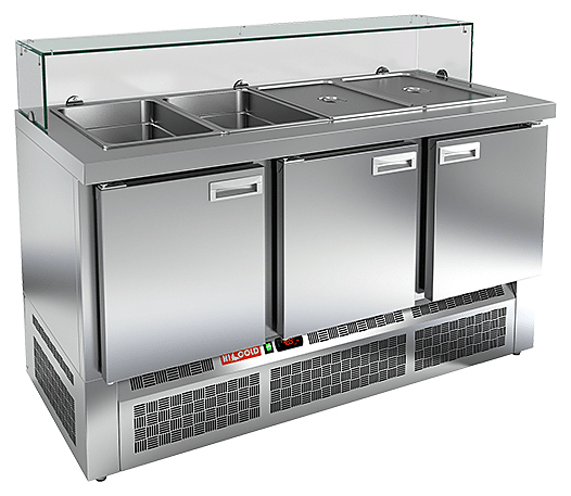 Стол для салатов HICOLD SLE3-111GN (1/1) низкое стекло