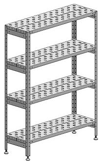 Стеллаж кухонный Марихолодмаш С-4Р-0,4/0,95/1,6
