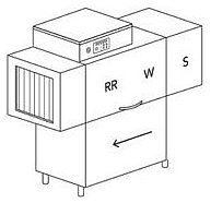 Туннельная посудомоечная машина Dihr RX 144 E DX+DDE+HR10+DRA94MC деление на 2 части