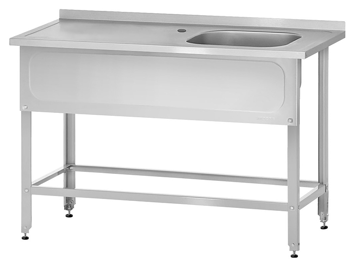Ванна моечная Mecon Norma Zn РПЦн 1200х700х860 мм (1 м/о правое 500х500х300 мм) ножка угловая
