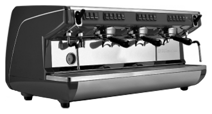 Кофемашина Nuova Simonelli Appia Life 3Gr V черная, высокие группы, экономайзер, автомат