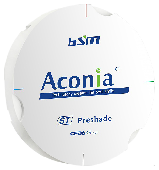 Диск диоксида циркония Chengdu Besmile Biotechnology Aconia, ST, оттенок D4, 95x22 мм