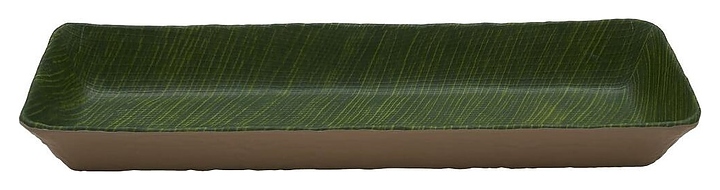 Салатник P.L. Proff Cuisine JW50216-TAI Green Banana Leaf 2500 мл 53х16,2х6,5 см (меламин) прямоугольный