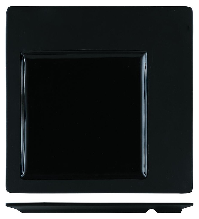 Тарелка квадратная P.L. Proff Cuisine Black Classic&Gold 81200058 307х307 мм