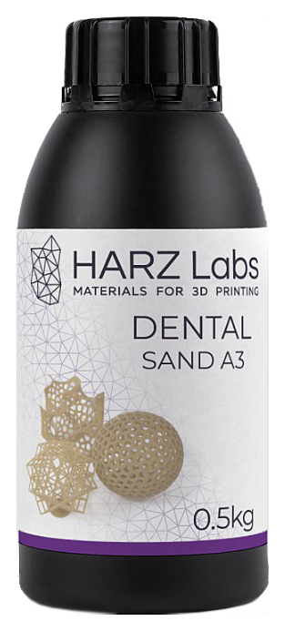 Фотополимер HARZ Labs LLC Dental Sand A3 для LCD/DLP принтеров, 0,5 л