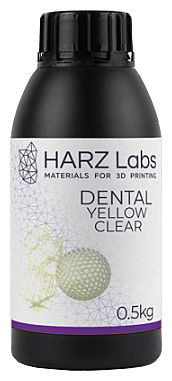 Фотополимер HARZ Labs LLC Dental Yellow Clear для LCD/DLP принтеров, 0,5 л