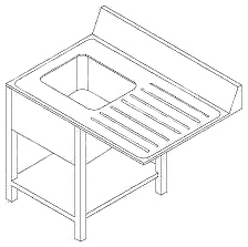 Стол с моечной с ванной Dihr A 20 SX