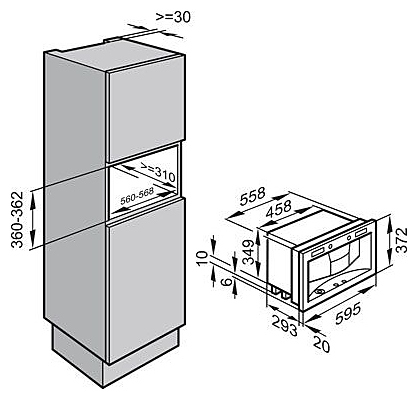 Cva 7440 miele схема встраивания