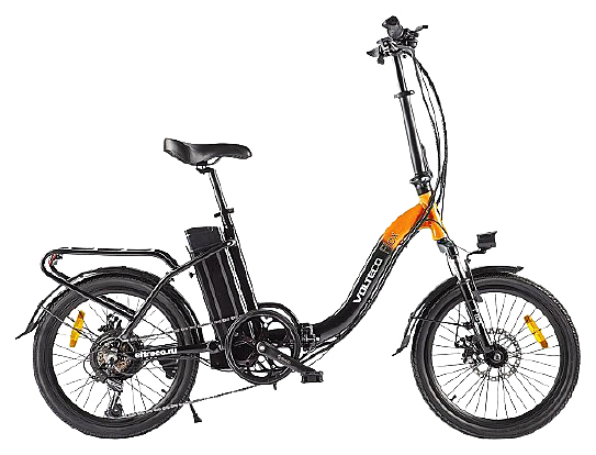 Велогибрид VOLTECO FLEX черно-оранжевый