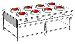 Плита индукционная WOK Heidebrenner ETK-I-W 761829