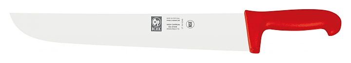 Нож для мяса ICEL Poly 24400.3100000.260 260 мм, красный