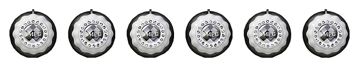 Набор из 6 ручек SMEG MP700BSL