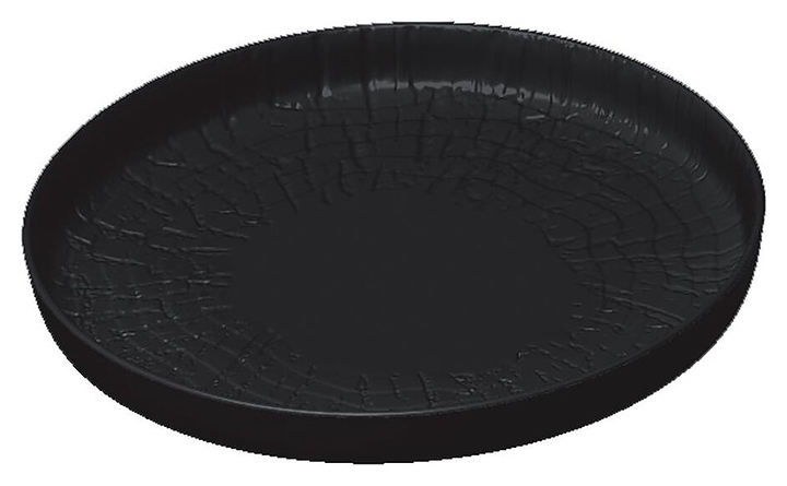 Тарелка с бортом P.L. Proff Cuisine Black Raw Wood 81229891 270х270 мм