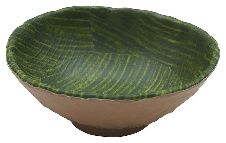 Салатник P.L. Proff Cuisine F11206B Green Banana Leaf 380 мл 15х5,8 см (меламин) круглый