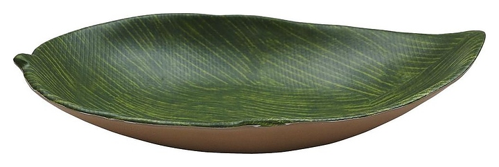 Блюдо сервировочное P.L. Proff Cuisine F46215-TAI Green Banana Leaf 37,8х22,9х7 см (меламин) овальное