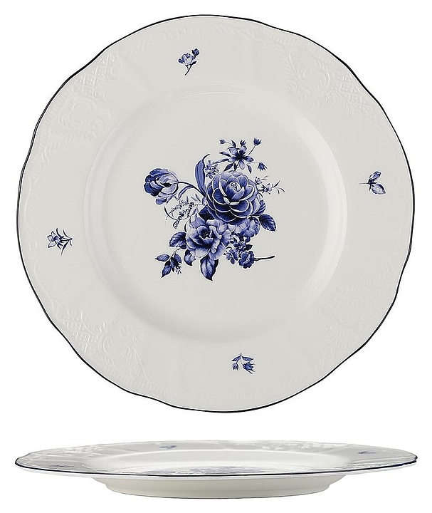 Тарелка P.L. Proff Cuisine Blue Flower 81222027 266х266 мм