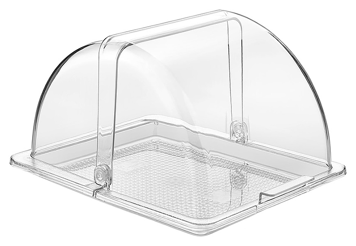 Крышка для подноса Gastroplast Roll-Top GN 1/2 32,5х26,5 см h=18,5 см (поликарбонат) прозрачная