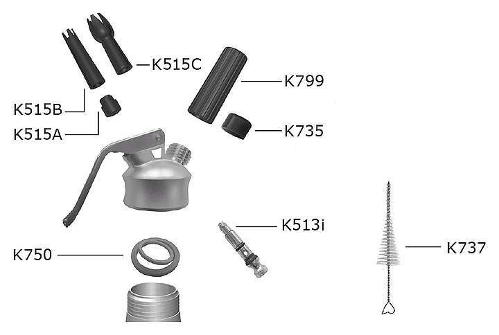 Насадка для сифона Kayser K515B прямая черная