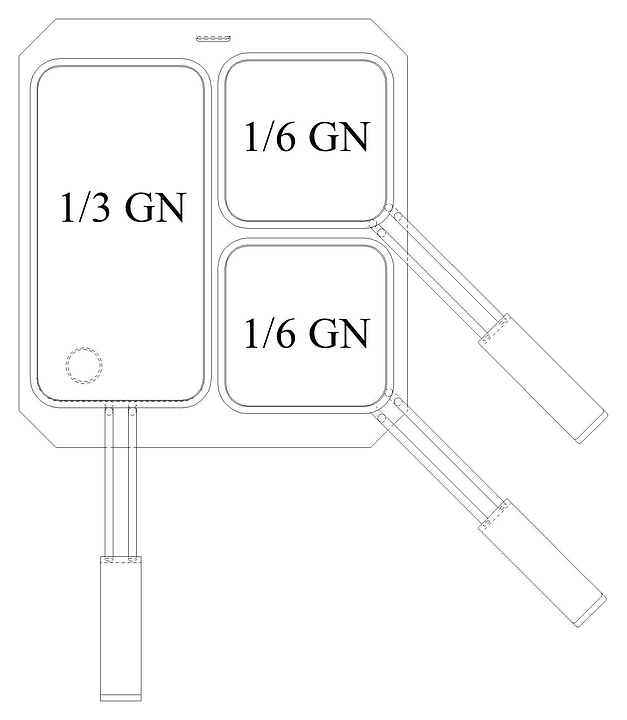 Комплект из 3 корзин для макароноварки VEROTERM F2588 1хGN1/3 и 2хGN1/6
