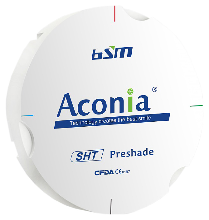 Диск диоксида циркония Chengdu Besmile Biotechnology Aconia, SHT, оттенок A3, 95x12 мм