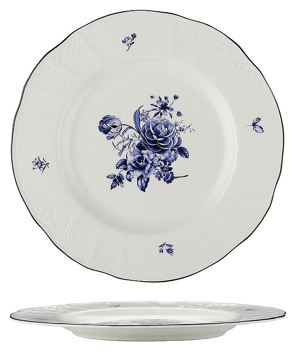 Тарелка P.L. Proff Cuisine Blue Flower 81222029 306х306 мм