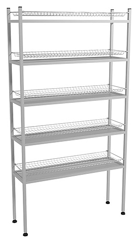 Стеллаж для стаканов ПищТех Стандарт СКСН-5КС
