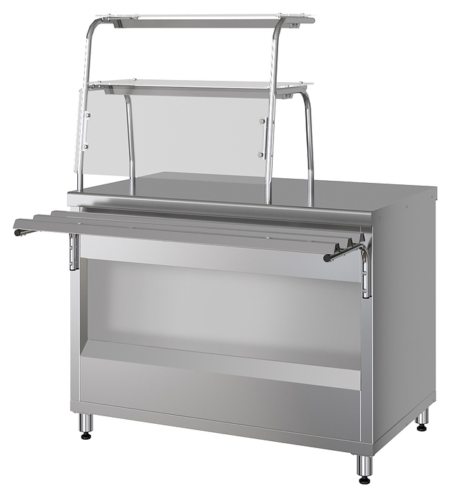 Прилавок нейтральный Марихолодмаш ПНП11 с полками