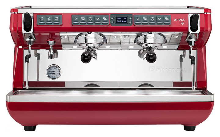 Кофемашина Nuova Simonelli Appia Life XT 2Gr красная, высокие группы, автомат