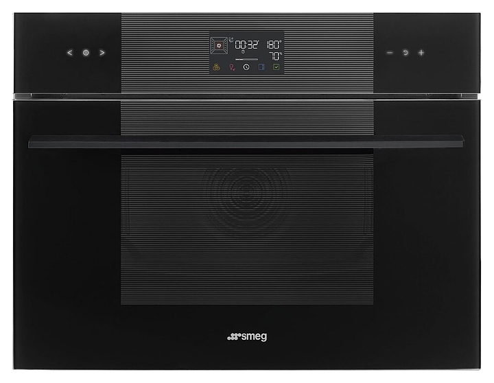 Духовой шкаф комбинированный с паром SMEG SO4102S3B3 Deep Black черное стекло