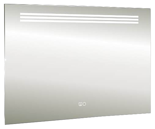 Зеркало Aquanika Quadro AQQ6080RU01 80х60 см, с подсветкой, сенсорным выкл., функц. антипар и часами