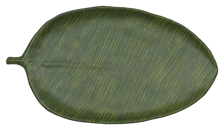 Блюдо сервировочное P.L. Proff Cuisine JW46018-TAI Green Banana Leaf 46х25,4х2,8 см (меламин) овальное