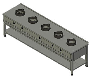 Плита газовая Вулкан KSW 05 8885 WOK