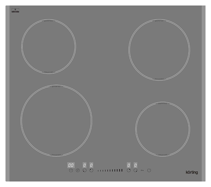 Варочная панель индукционная Korting HI 64560 BGR серая