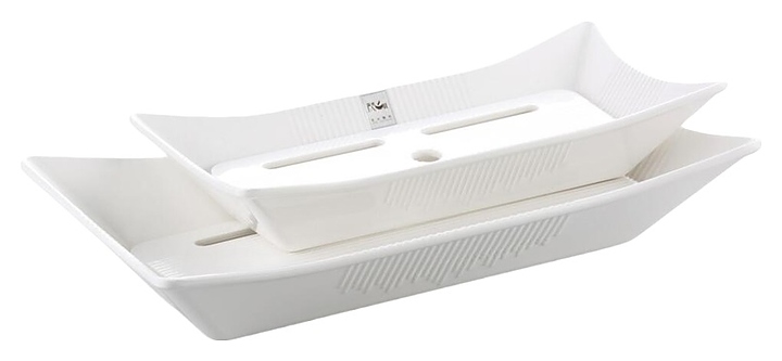 Блюдо сервировочное P.L. Proff Cuisine J442551SZ-GC White 36х19х7,5 см (меламин) прямоугольное