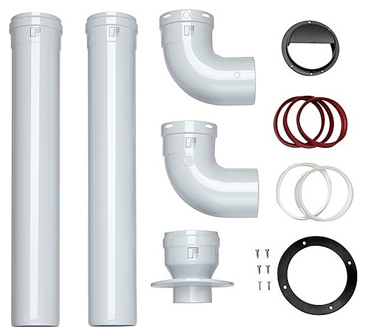 Базовый комплект для 2-трубной системы дымоудаления Ferroli 010013X0 Ø 80 мм