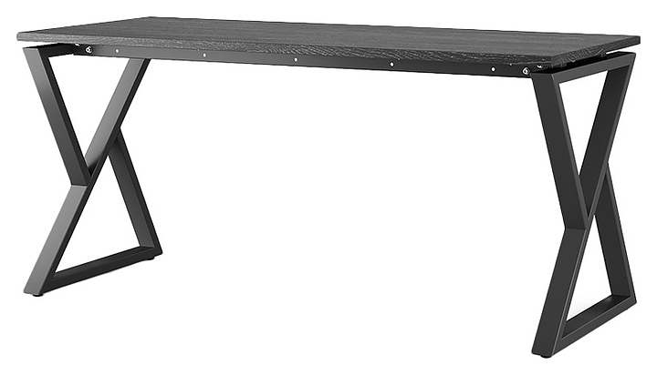 Стол офисный Кобор W-80/80 black/glazed