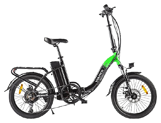 Велогибрид VOLTECO FLEX черно-зеленый