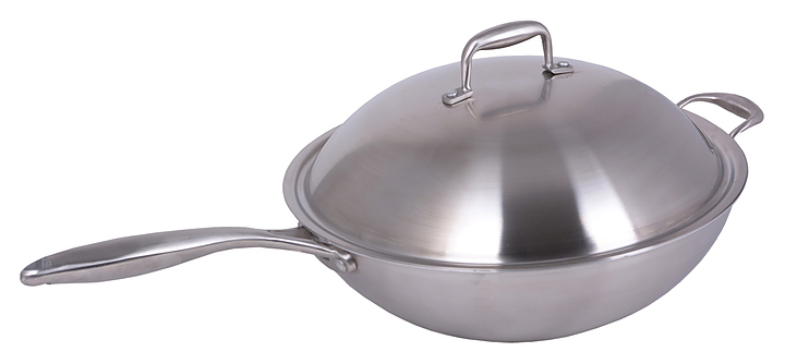 Сковорода WOK с крышкой Hopu WIND36BL 36 см