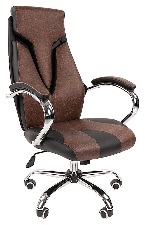 Кресло офисное Chairman 901, черно-коричневое