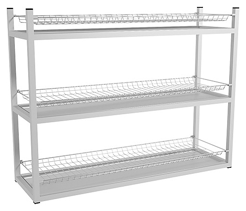 Стеллаж для стаканов ПищТех Стандарт СКСН-3КС