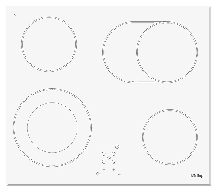 Варочная панель электрическая Korting HK 62051 BW белая