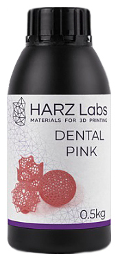 Фотополимер HARZ Labs LLC Dental Pink для LCD/DLP принтеров, 0,5 л