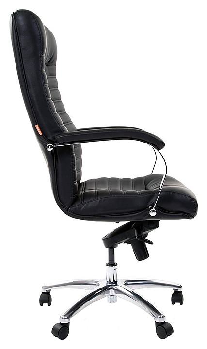 Кресло для руководителя chairman 480 черное искусственная кожа металл