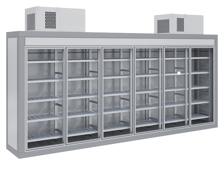 Камера холодильная POLAIR КХН-4.77 (4060x760x2200) со стеклянным фронтом стандартного типа