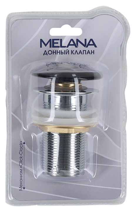 Клапан донный MELANA MLN-330300MB без перелива, матовый черный