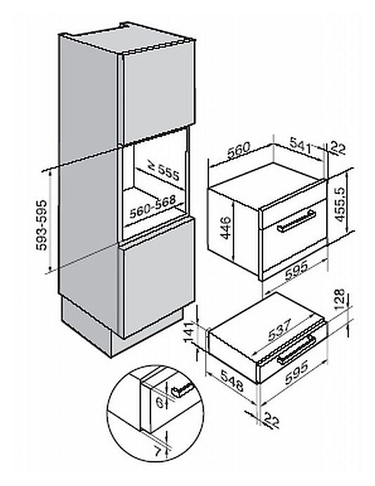 Miele h2860b схема встраивания